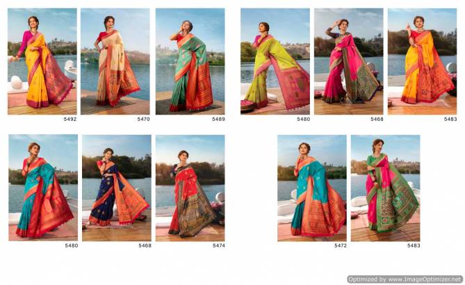 Meghdoot Aura New Fancy Ethnic Wear Handloom Silk Designer Saree Collection